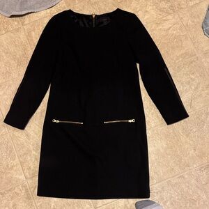 J. Crew Black Dress with Gold Accents